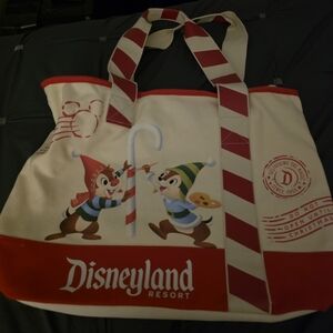 Disneyland Resort Red and Cream Tote Bag